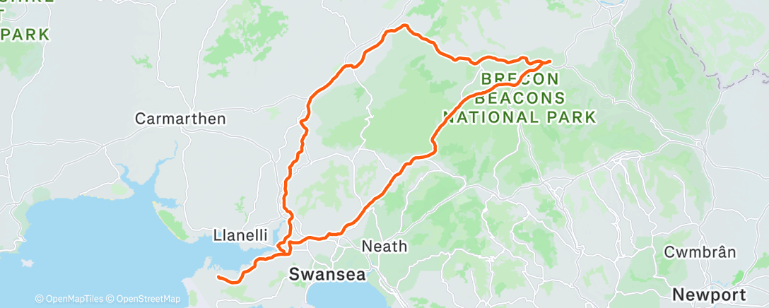 Map of the activity, Morning Ride