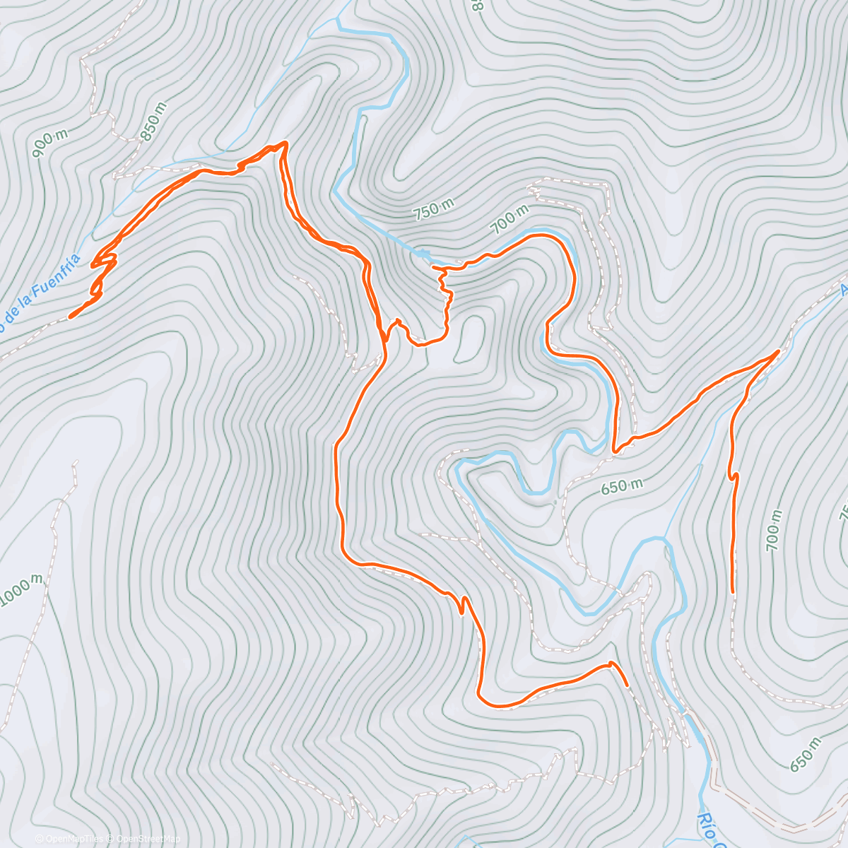 Карта физической активности (Carrera de montaña a la hora del almuerzo)