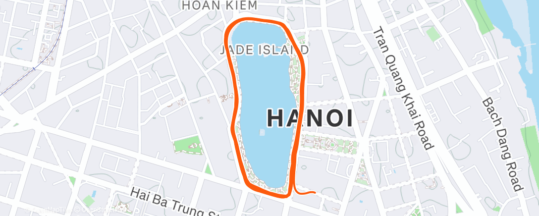 Map of the activity, Morning Run