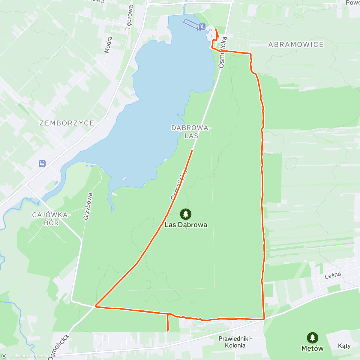 Map of the activity, Afternoon Run