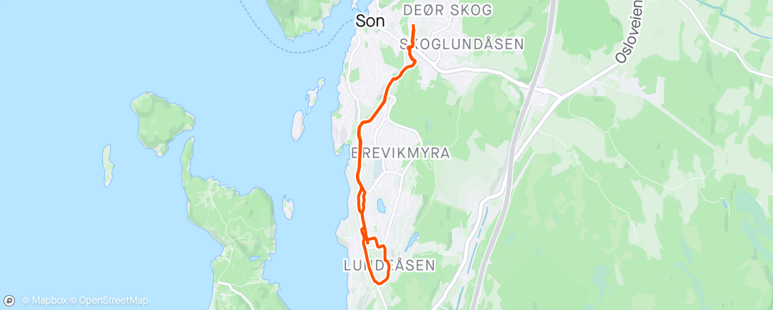 Map of the activity, Joggetur med vogn🛒🏃‍♂️👶