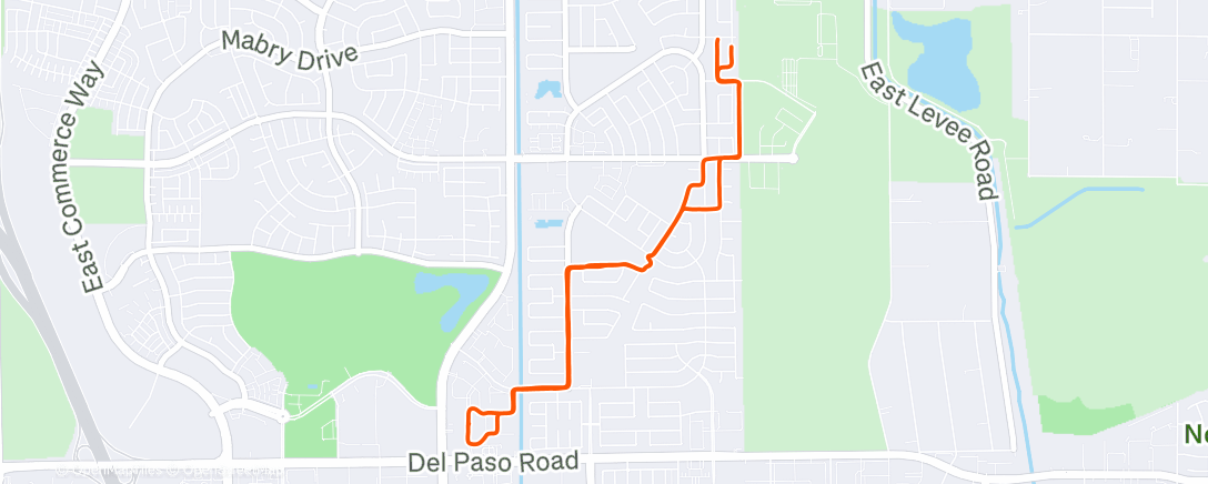 Map of the activity, Afternoon Ride