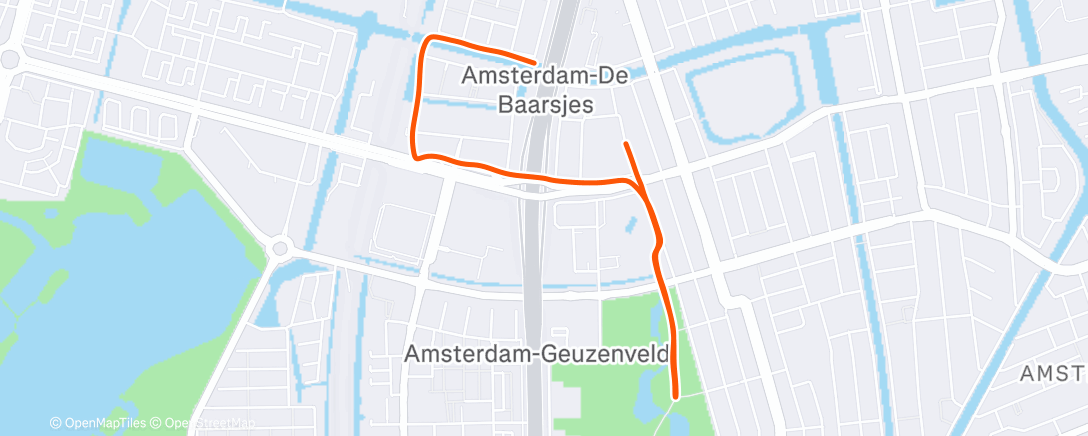 Map of the activity, Lunch Run