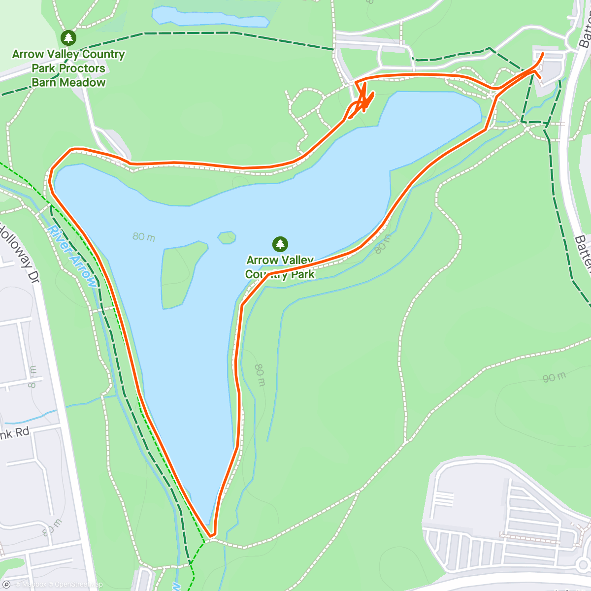 Map of the activity, Walk with Ann