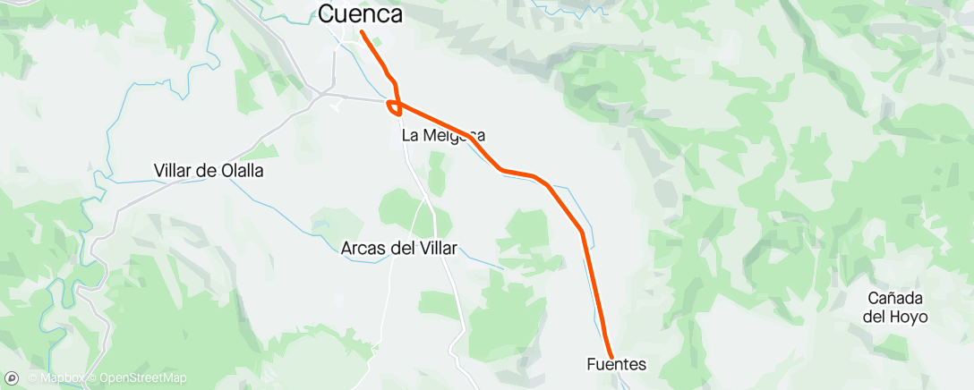 Map of the activity, CUENCA-FUENTES-CUENCA