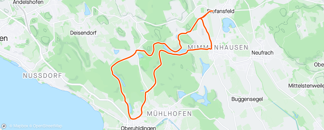 Map of the activity, 4x [9min @4:30 | 3min recovery] 💪