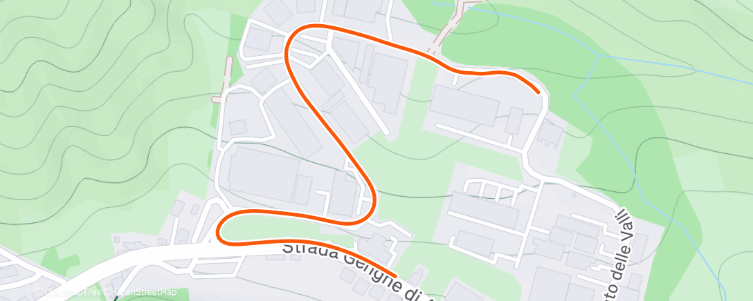 Map of the activity, Pedalata dell'ora di pranzo