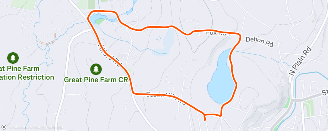 Map of the activity, Morning Run