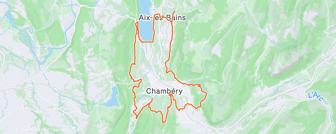 Map of the activity, Cyclisme