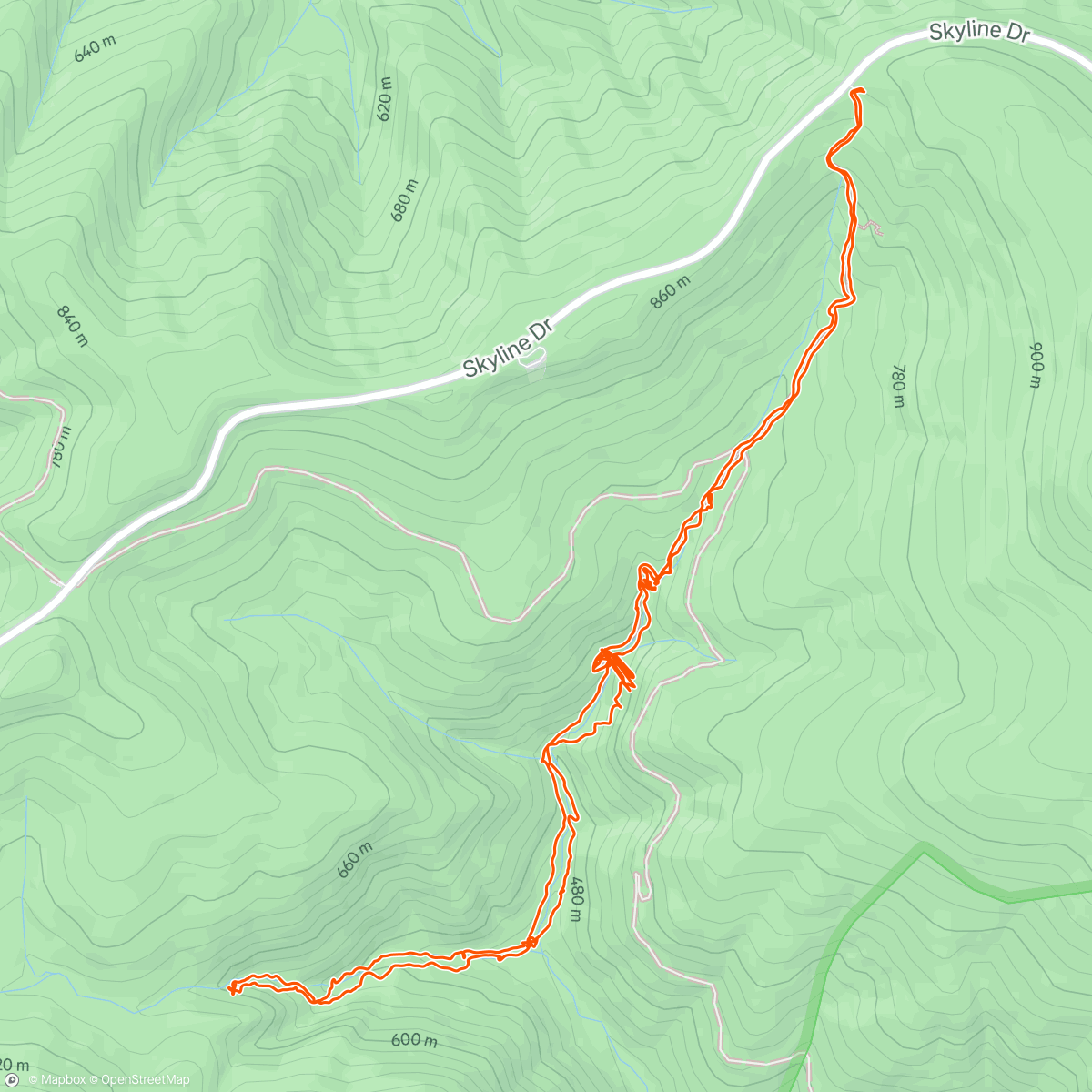 Map of the activity, Lunch Hike