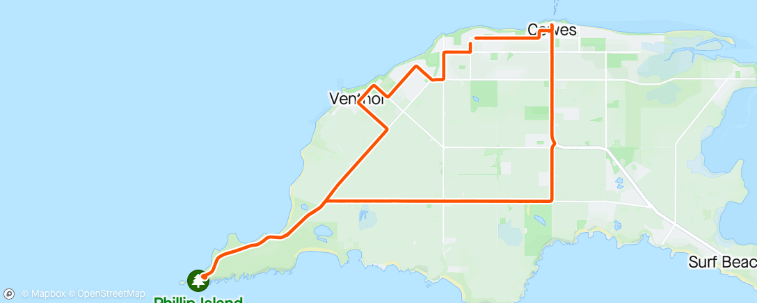 Map of the activity, Mini Island Loop with Benny