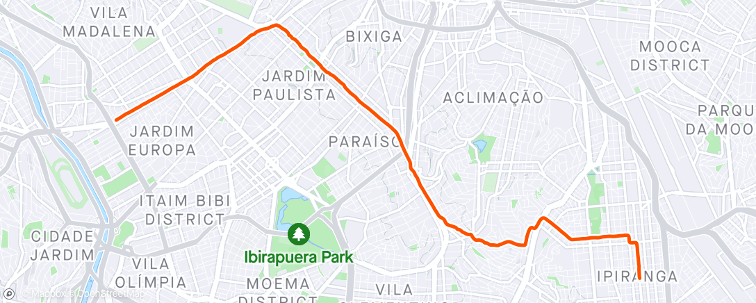 Map of the activity, São Caetano - Faria Lima