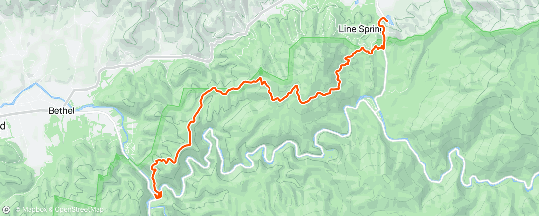 Map of the activity, Lunch Hike