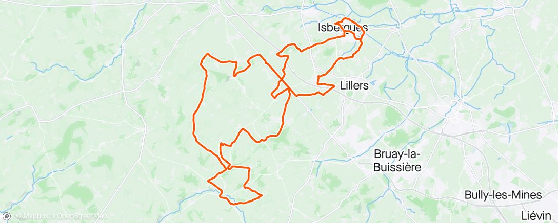 Map of the activity, GP Isbergues 🇫🇷