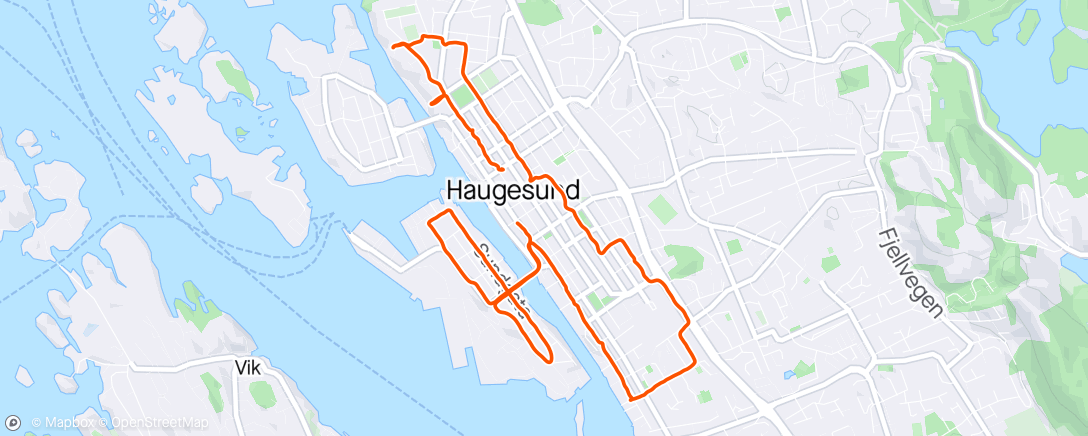Map of the activity, Sightsing i Haugesund
