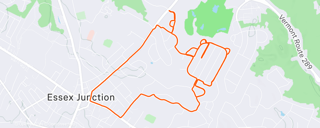 Map of the activity, Lunch Run
