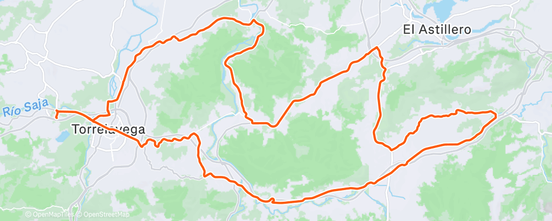 Map of the activity, Morning Ride