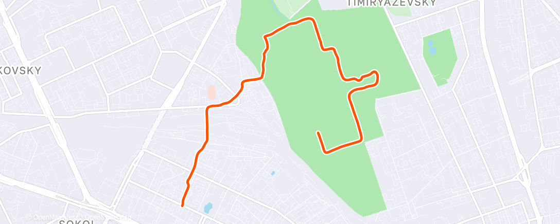 Map of the activity, Полуденный забег