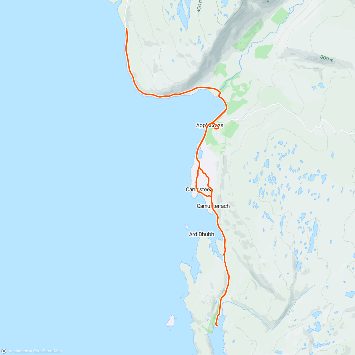 Map of the activity, Applecross Morning Ride