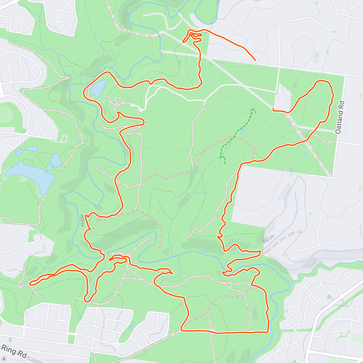 Map of the activity, Lunch Trail Run