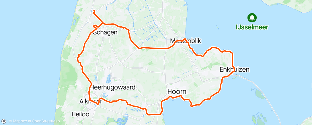 Map of the activity, PR solo rondje Omringdijk