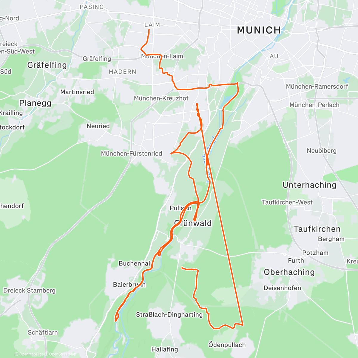 Peta aktivitas, Cycling