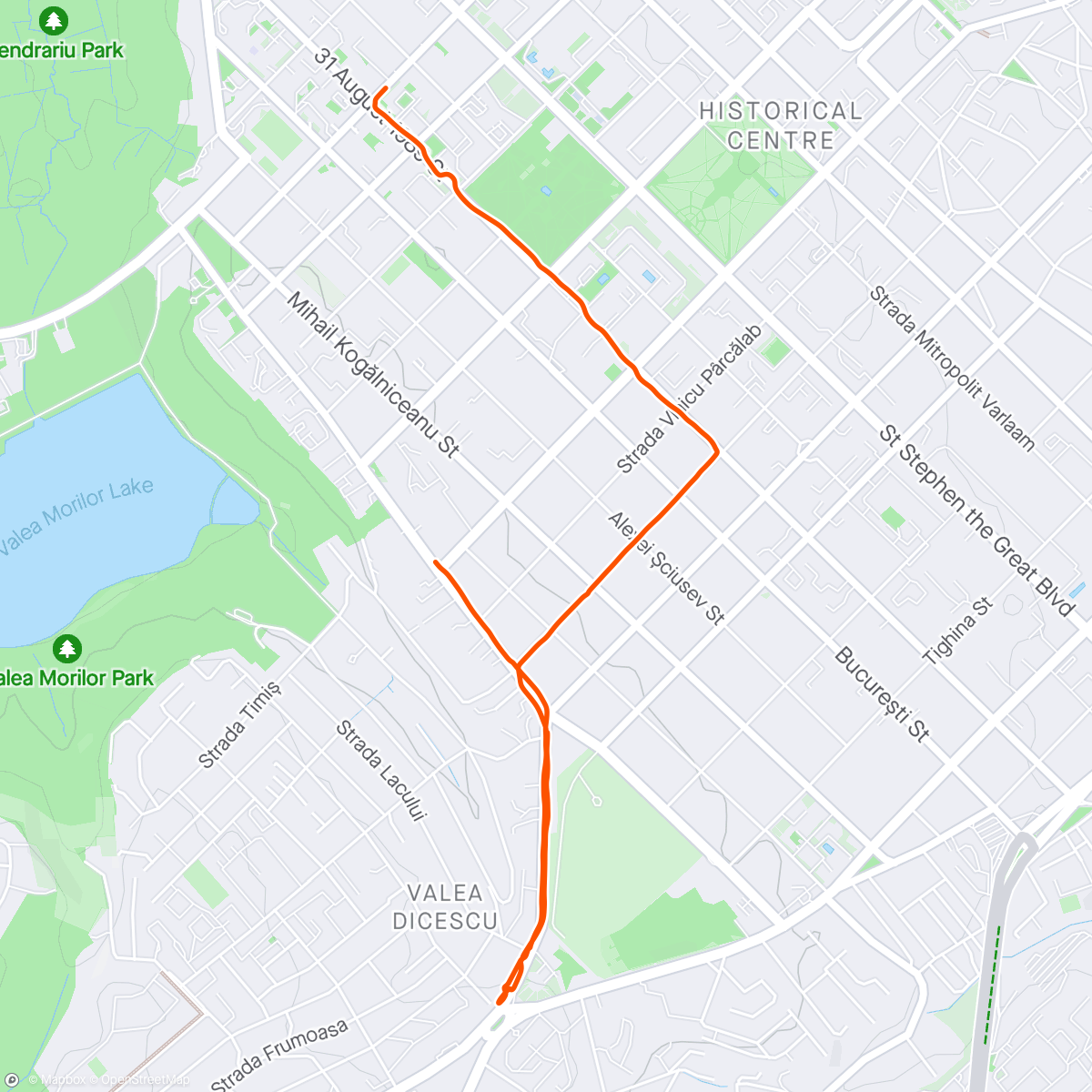 Map of the activity, Thu commute