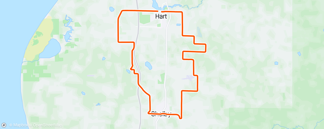 Map of the activity, Hart Hills/ Hart pizza