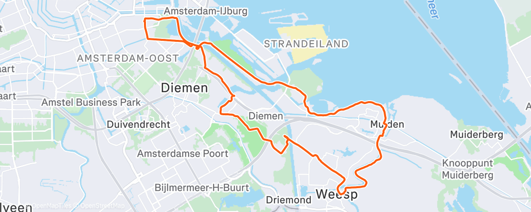 Map of the activity, Muiden - Weesp