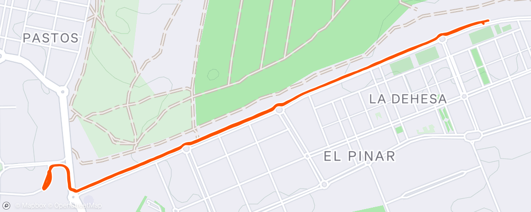 Mapa da atividade, Carrera de noche