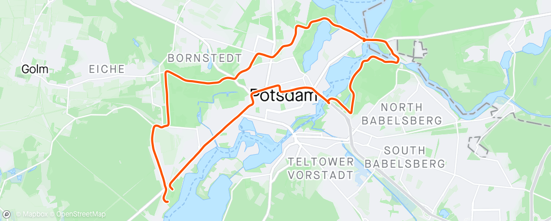 「Potsdam Schlösserlauf: 2:00:43 🥳」活動的地圖