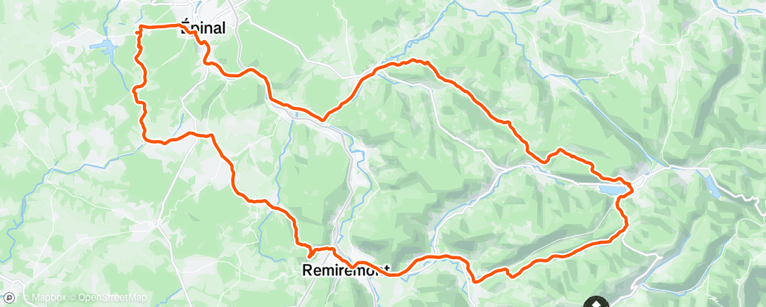 Map of the activity, Sortie vélo le matin