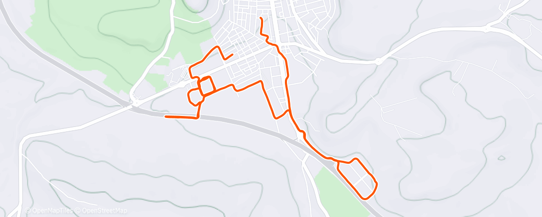 Map of the activity, Evening Run