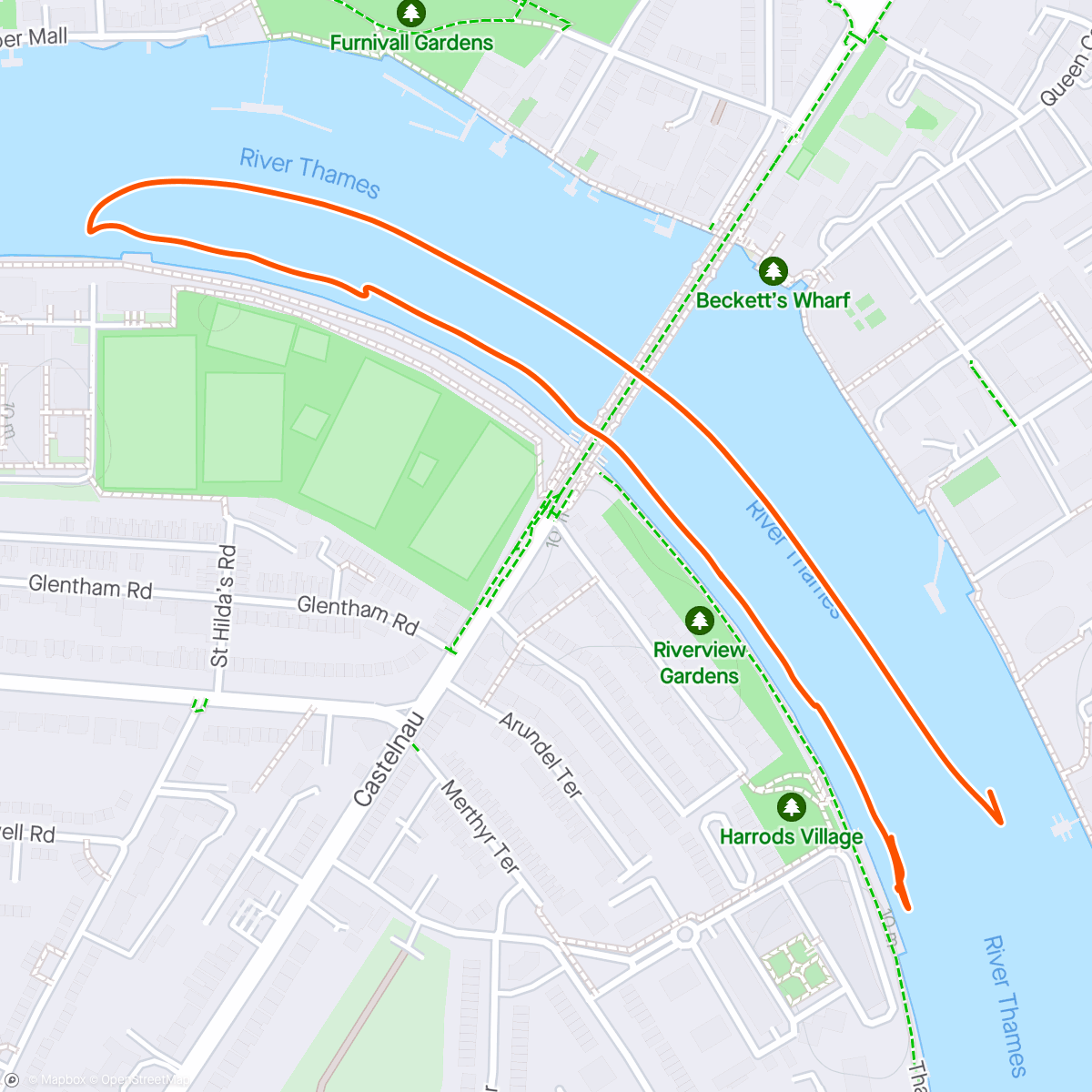 Map of the activity, WJ15 4x- Super Sub