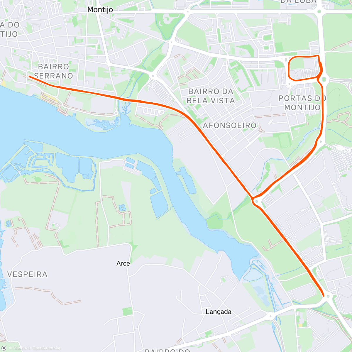 Map of the activity, Evening Run