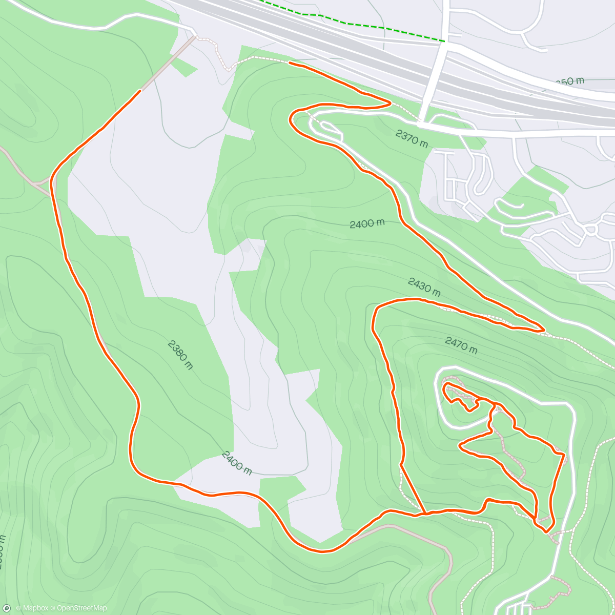 Map of the activity, Genesee Mountain Trail Run