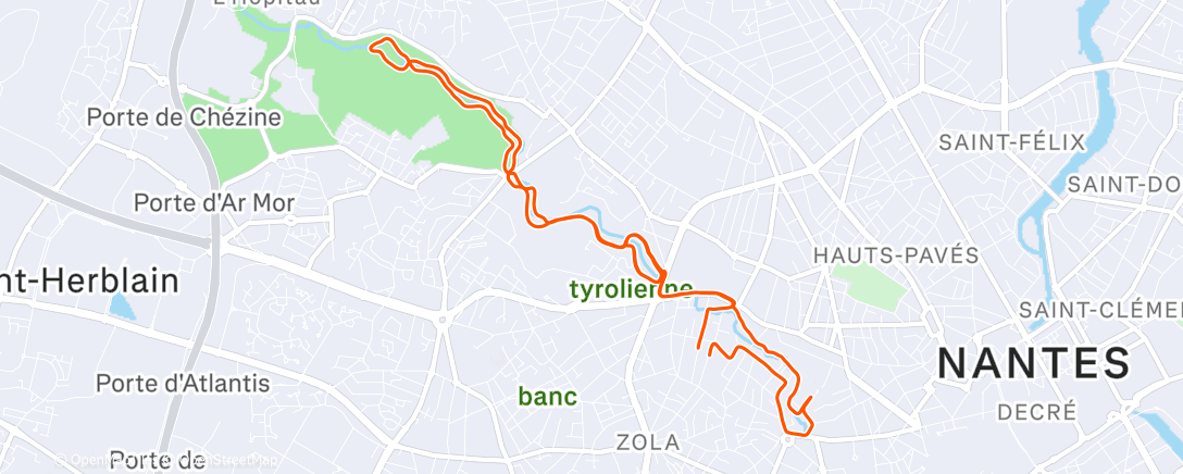 Карта физической активности (Trail le midi)