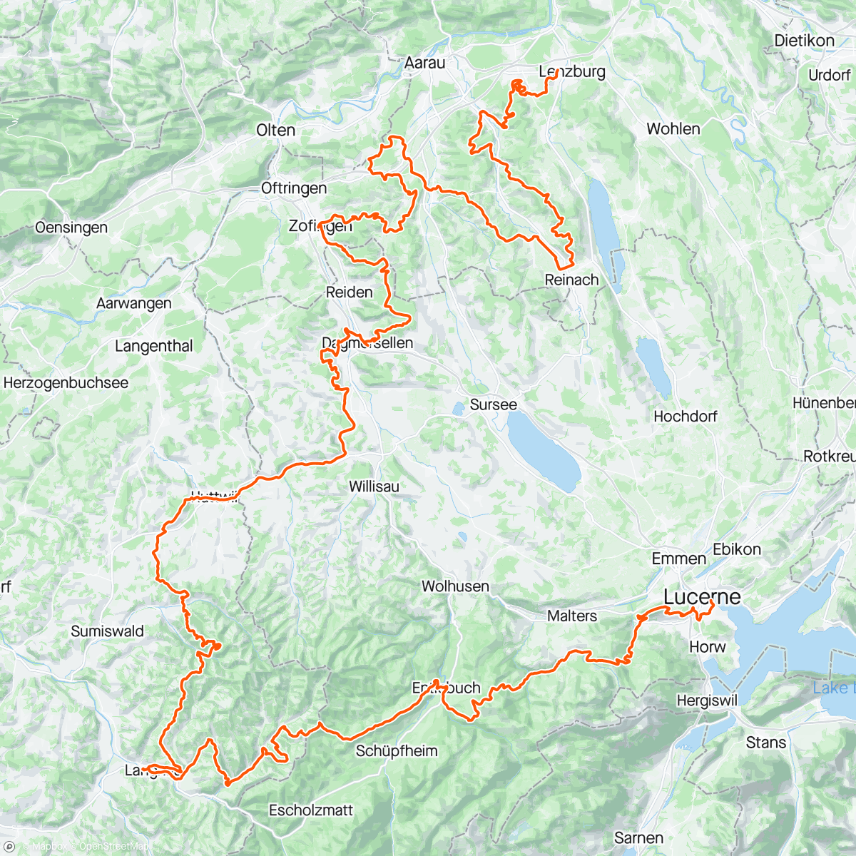 Map of the activity, Lucerne 303 DNF