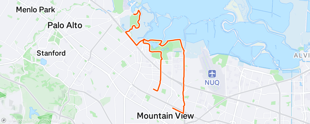 Map of the activity, Morning Run