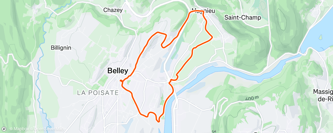 Map of the activity, Afternoon Run