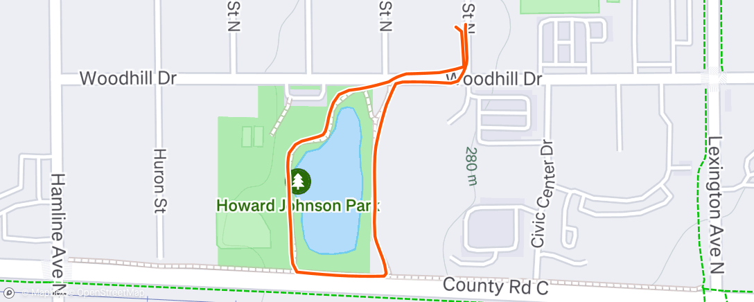 Map of the activity, Morning Walk