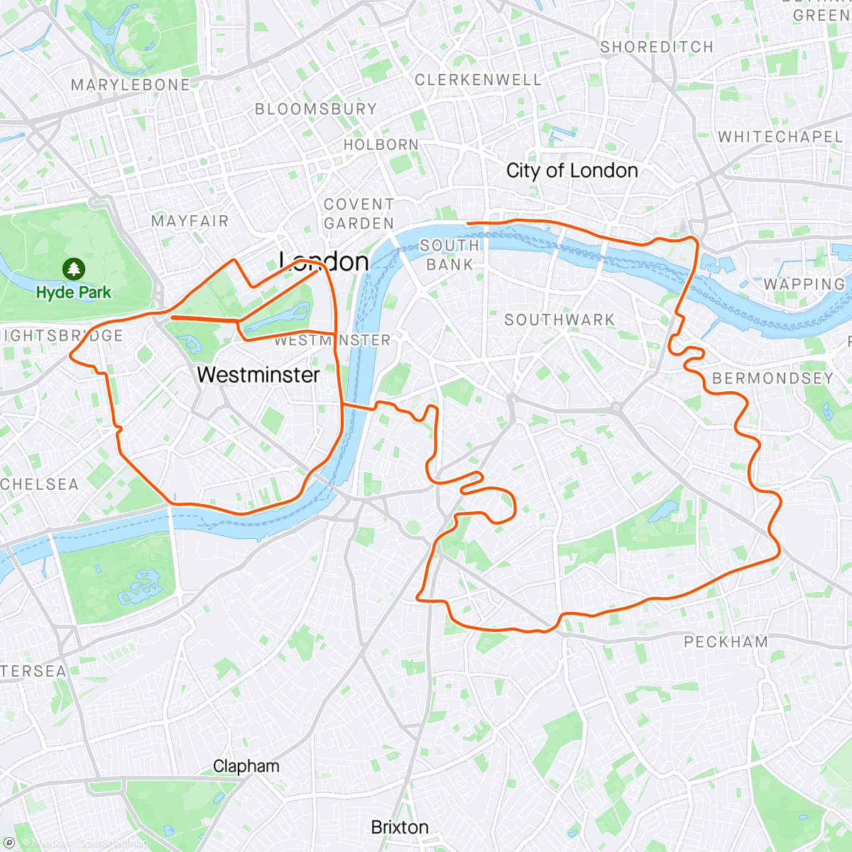 Map of the activity, Zwift - London
(1875)