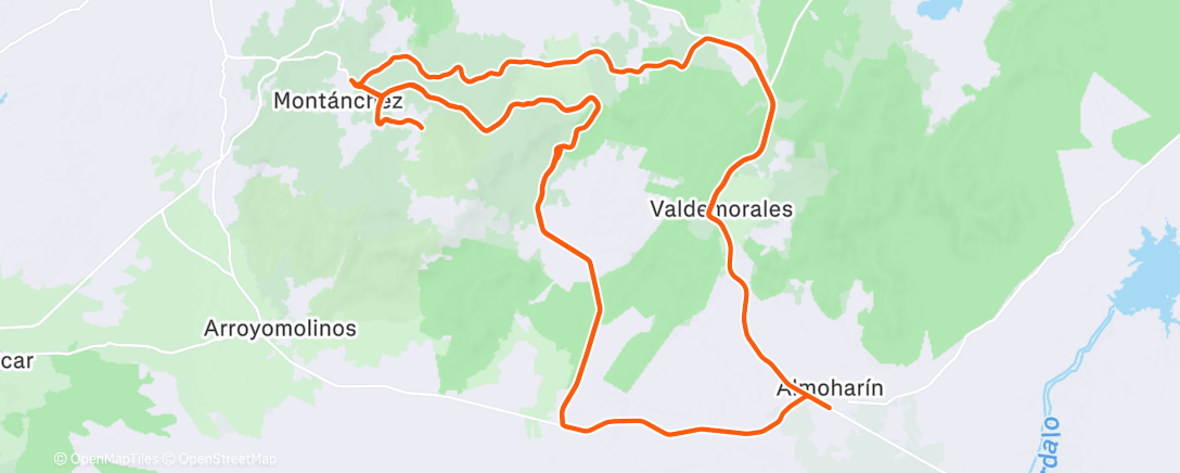 Map of the activity, Bicicleta por la mañana