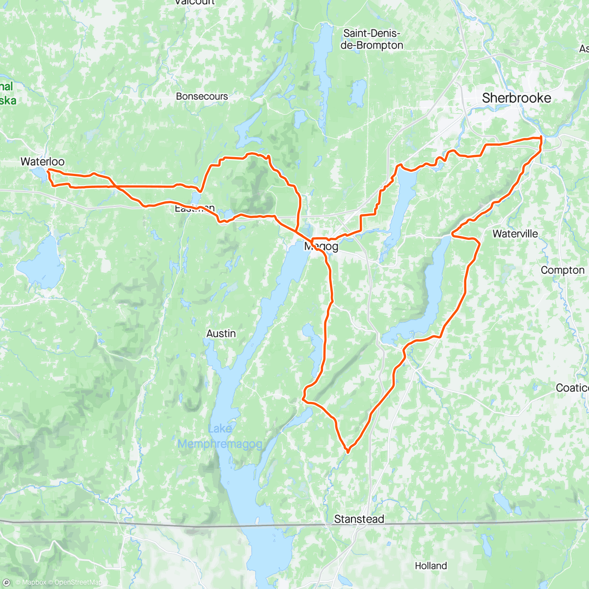 Map of the activity, Path life, Canadian style