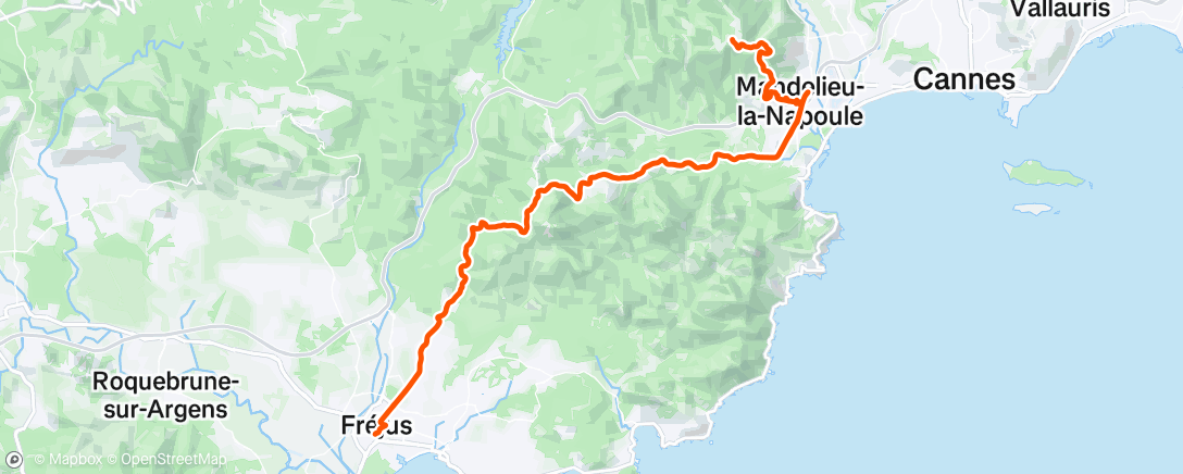 Carte de l'activité Sortie vélo le matin