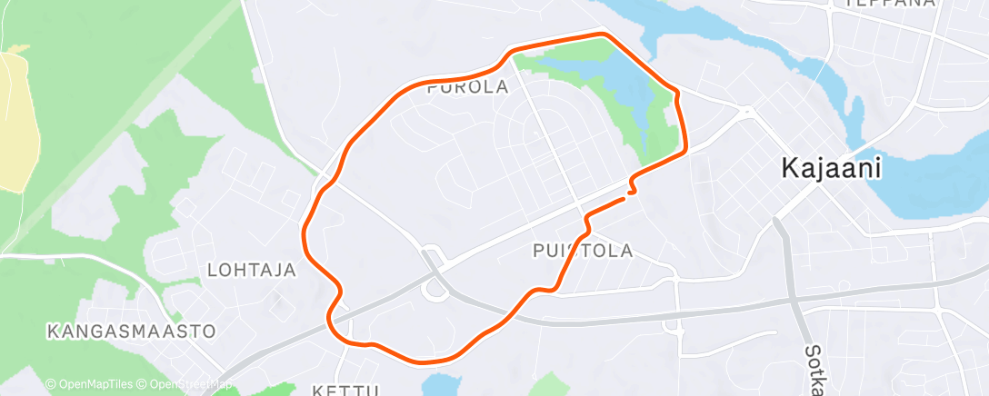 Map of the activity, Evening Run