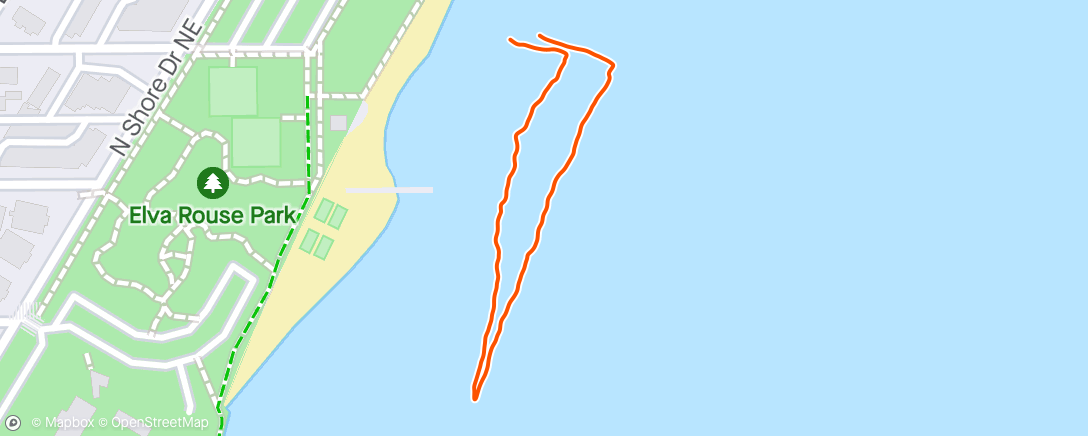 Mapa da atividade, Northshore Beach, Saint Petersburg