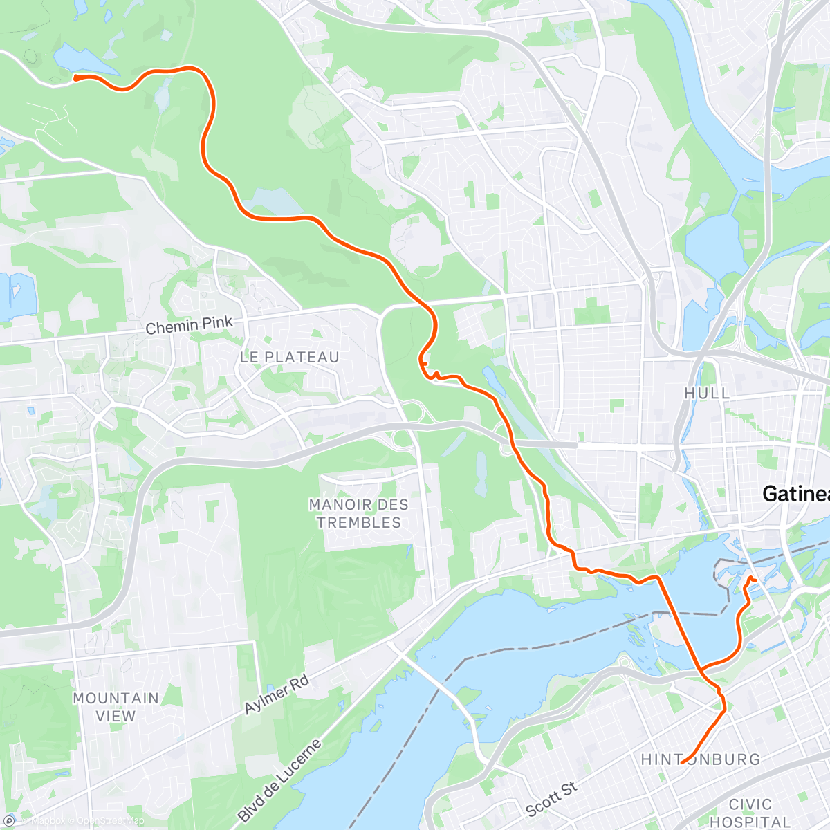 Map of the activity, The chatty pink lake ride with the basket bike