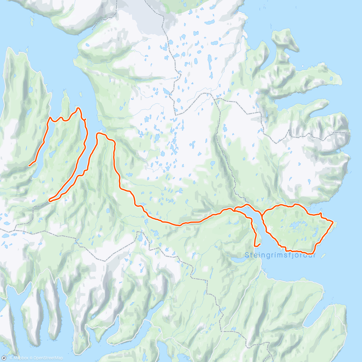 アクティビティ「West Fjords gravel bikepack day 8」の地図
