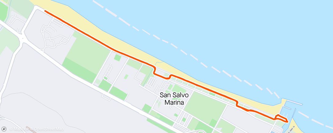 Map of the activity, Course à pied matinale